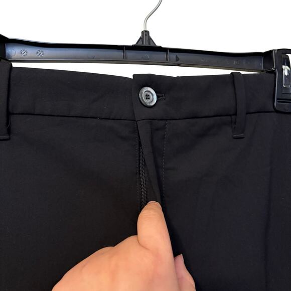 Gucci Black Wool Silk Flat Straight Trouser Pants Size 44 - Picture 6 of 10